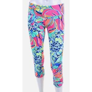 Women’s S Lilly Pulitzer Luxletic Floral Leggings Tropical Print $114